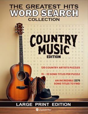 Country Music Word Search - Large Print