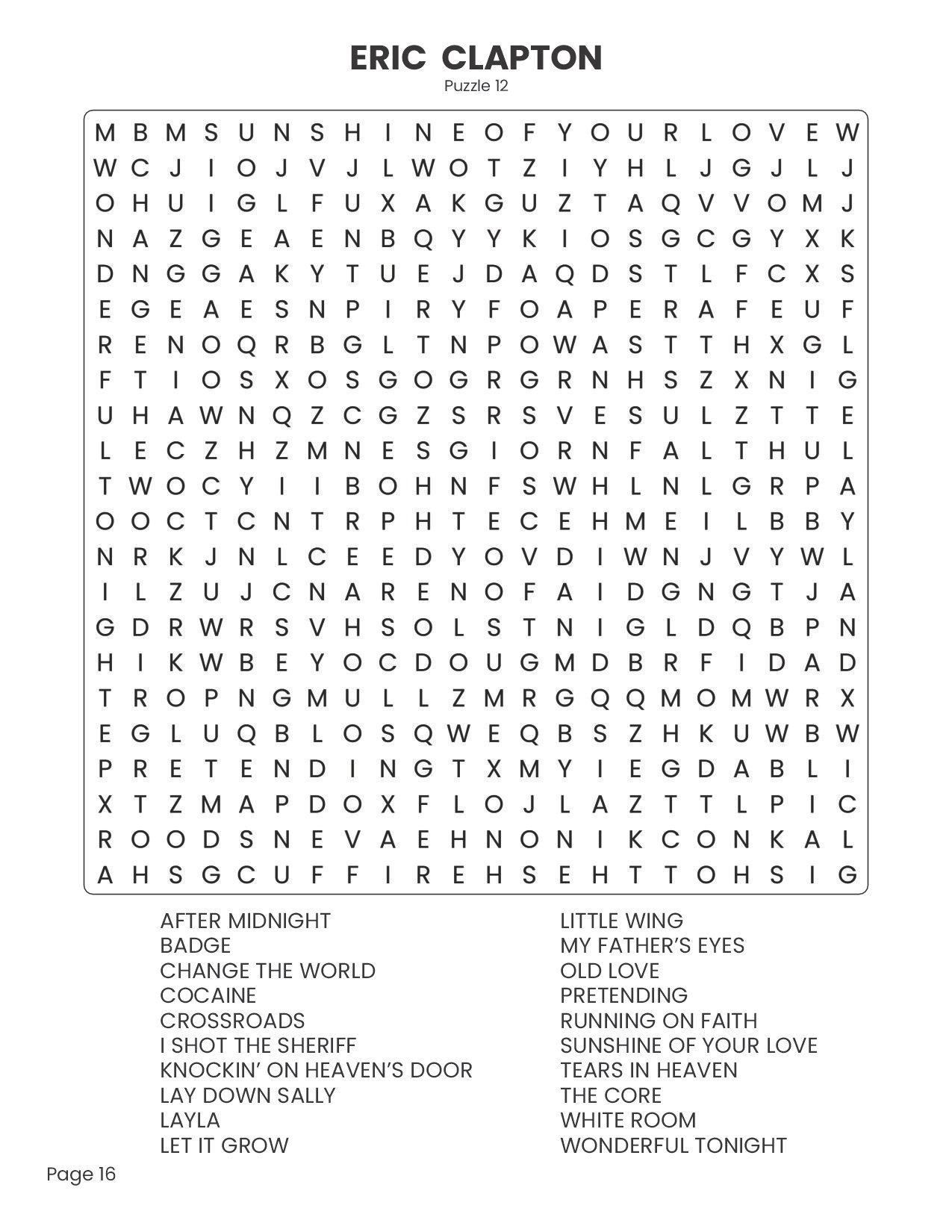 The Greatest Hits Word Search Collection - Rock Music (Large Print Edition) - Image 7