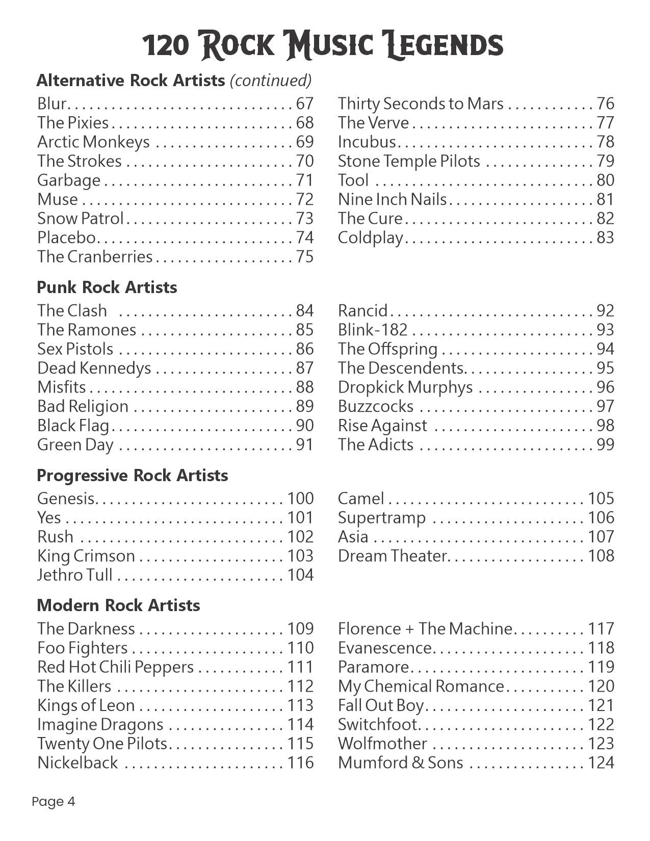 The Greatest Hits Word Search Collection - Rock Music (Large Print Edition) - Image 5